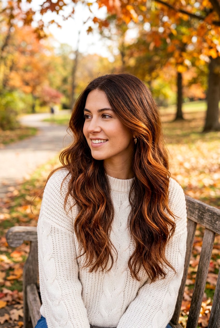 Copper Balayage on Brown Hair for Fall - 20 copper balayage on brown hair - 20 copper balayage on brown hair