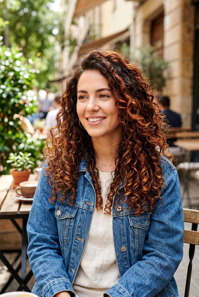 Copper Balayage on Curly Brown Hair - 20 copper balayage on brown hair - 20 copper balayage on brown hair