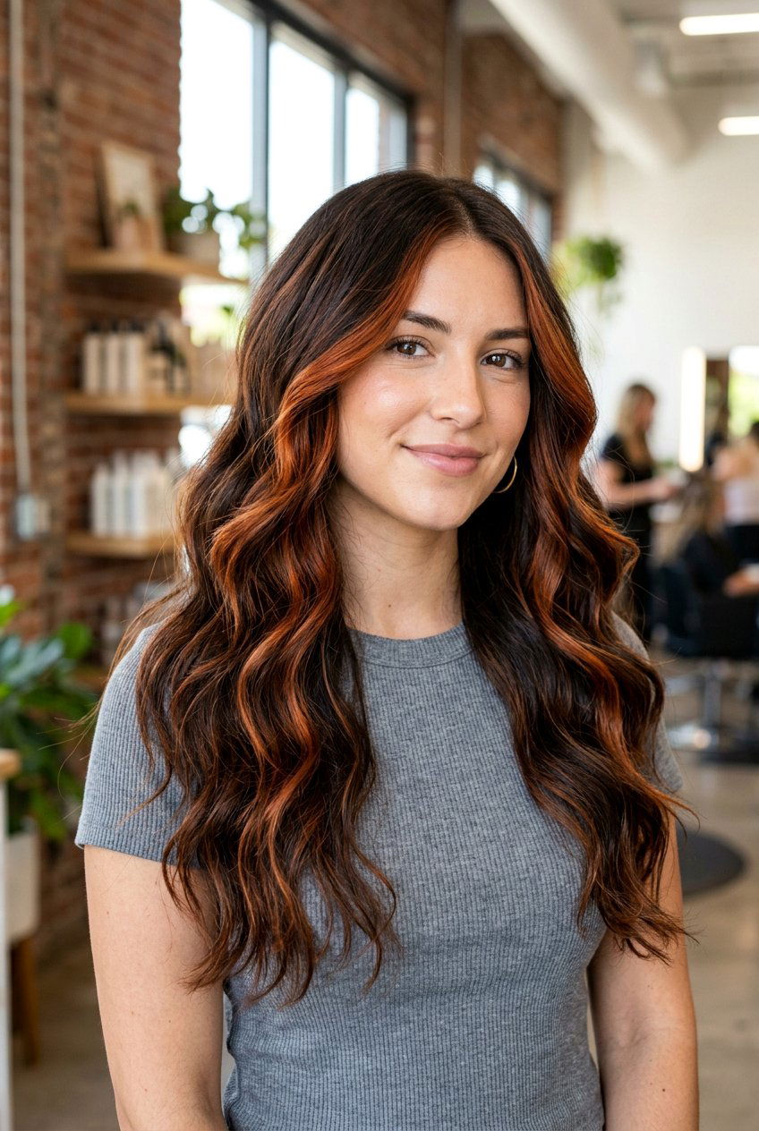 Copper Balayage on Dark Brown Hair - 20 copper balayage on brown hair - 20 copper balayage on brown hair