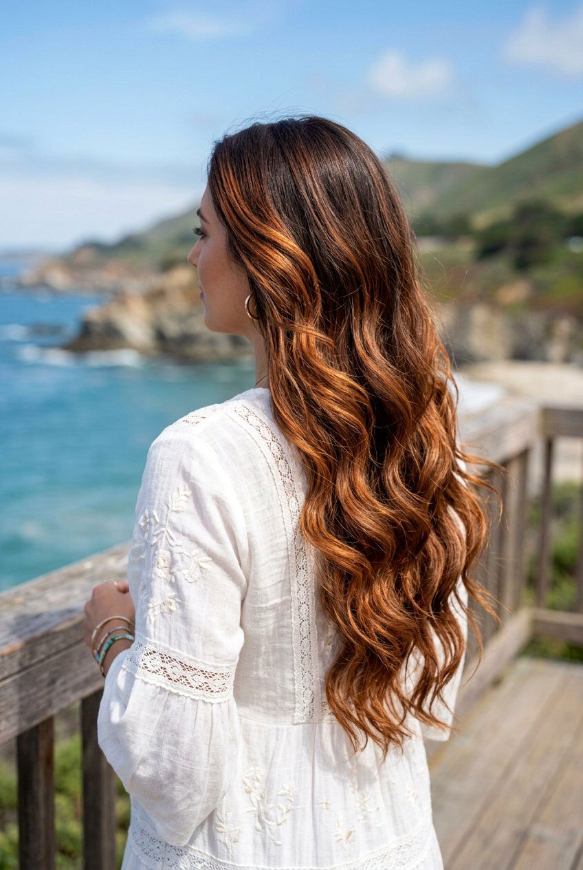 Copper Balayage on Long Brown Hair - 20 copper balayage on brown hair - 20 copper balayage on brown hair