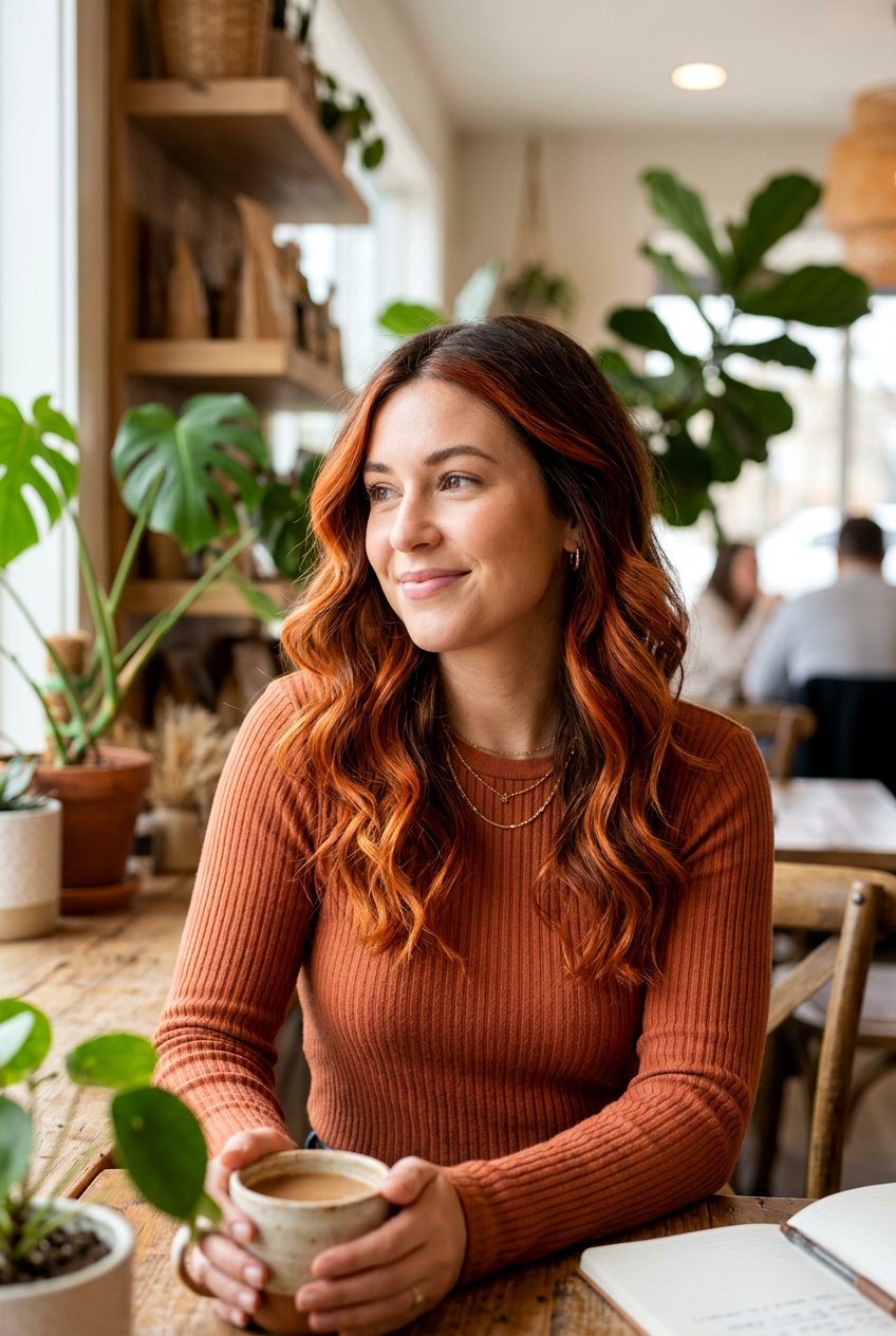 Copper Balayage on Medium Length Brown Hair - 20 balayage for medium length hair - 20 balayage for medium length hair