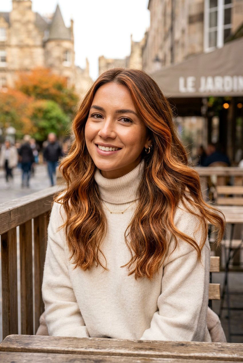 Copper Balayage with Caramel Brown Hair - 20 copper balayage on brown hair - 20 copper balayage on brown hair