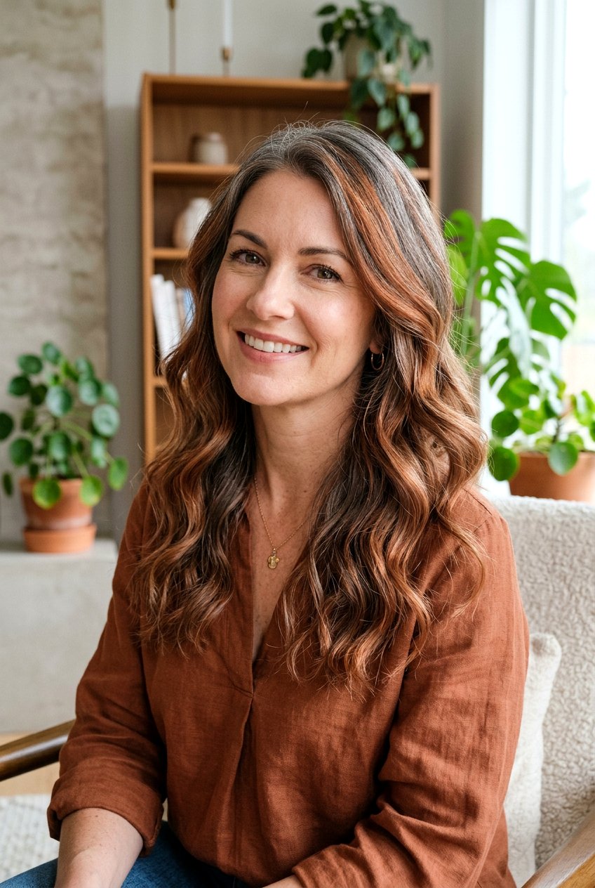 Copper Balayage with Gray Strand Blending - 20 balayage for gray blending - 20 balayage for gray blending