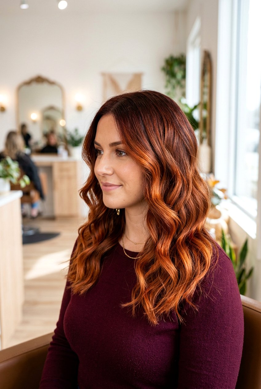 Copper Balayage with Root Shadow - 20 balayage with root shadow - 20 balayage with root shadow