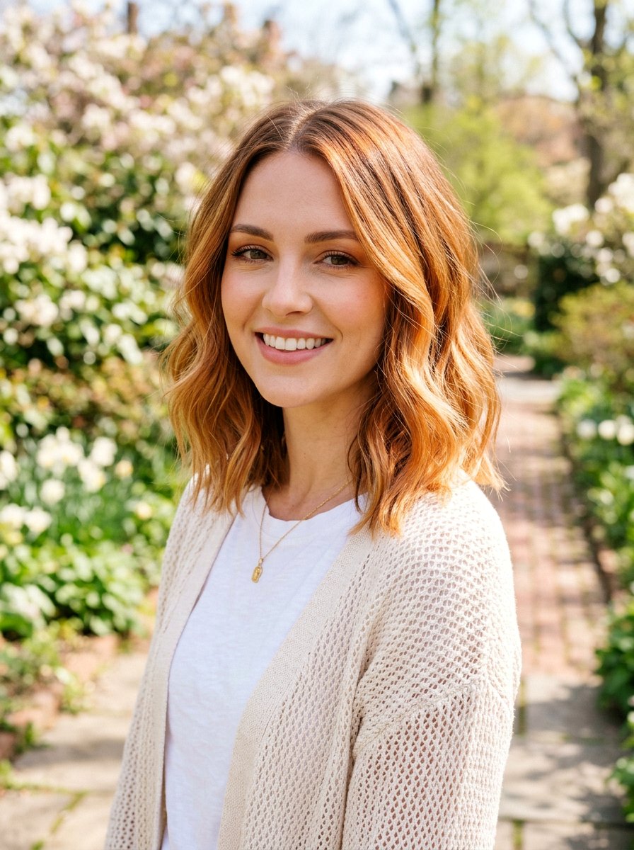 Copper Blonde Balayage Lob - 20 copper blonde balayage for spring - 20 copper blonde balayage for spring