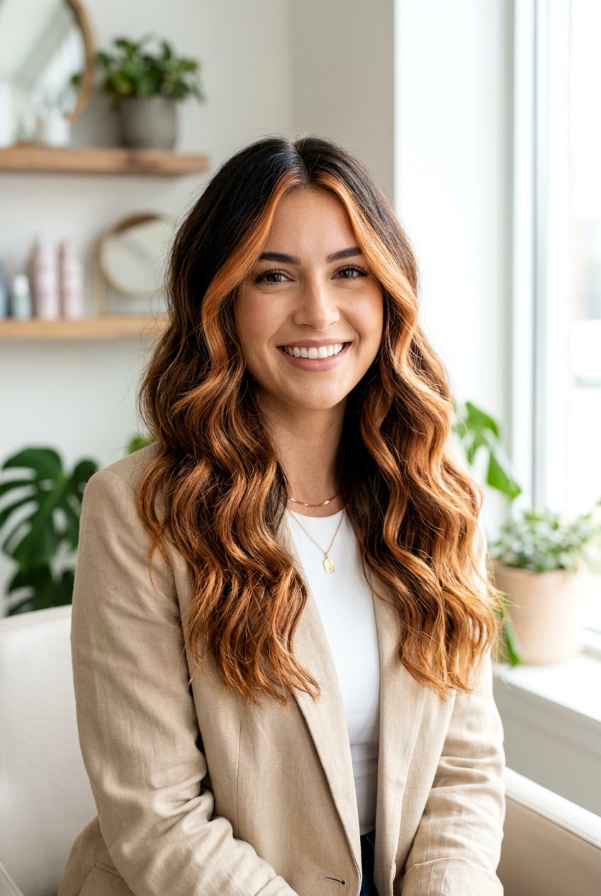 Copper Blonde Balayage On Dark Hair - 20 copper blonde hair color - 20 copper blonde hair color