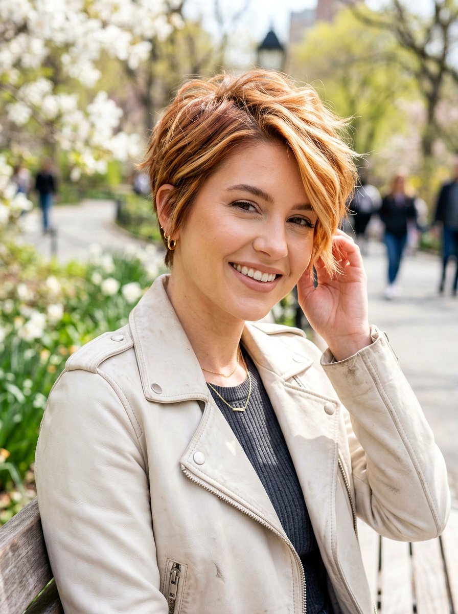 Copper Blonde Balayage Pixie Cut - 20 copper blonde balayage for spring - 20 copper blonde balayage for spring