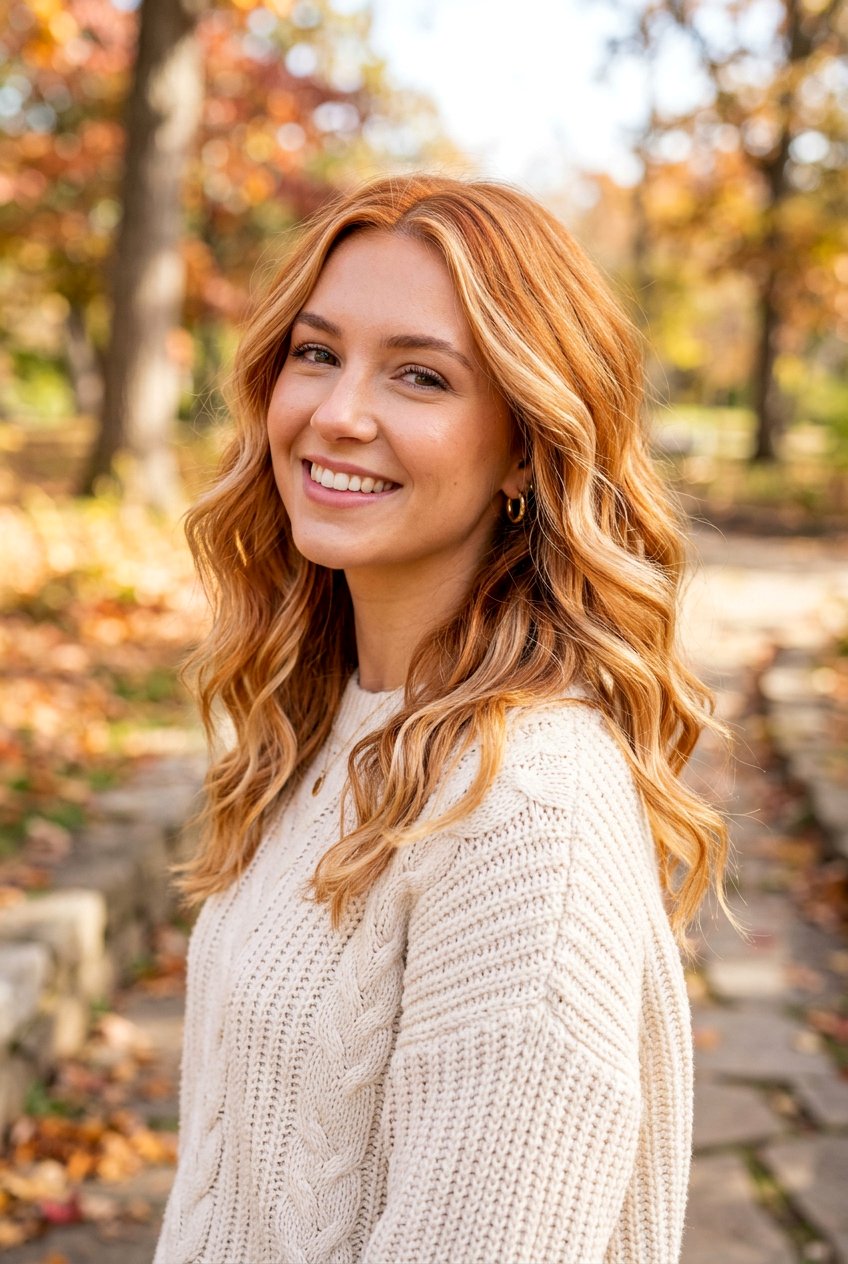 Copper Blonde Balayage Waves - 20 modern blonde balayage ideas - 20 modern blonde balayage ideas