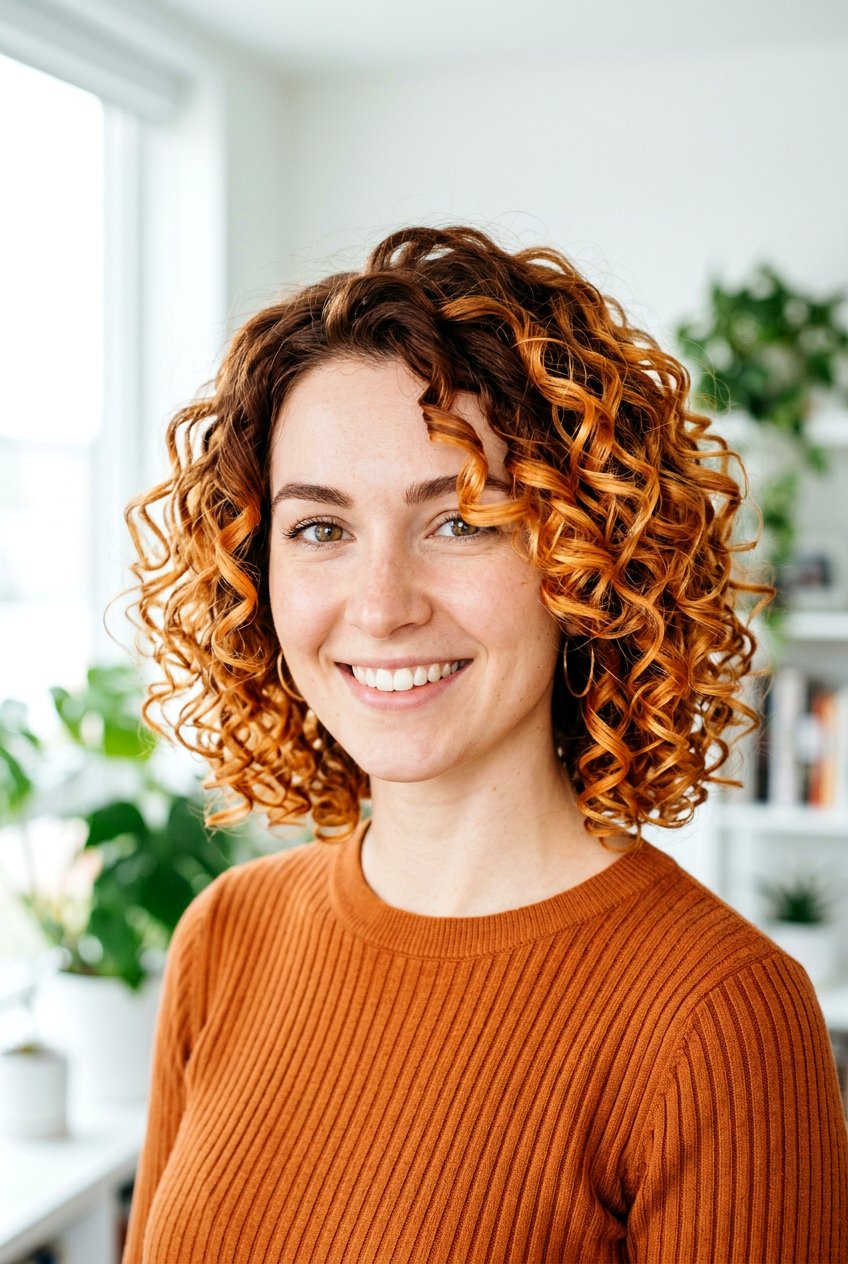 Copper Blonde Curly Bob - 20 blonde curly bob color ideas - 20 blonde curly bob color ideas