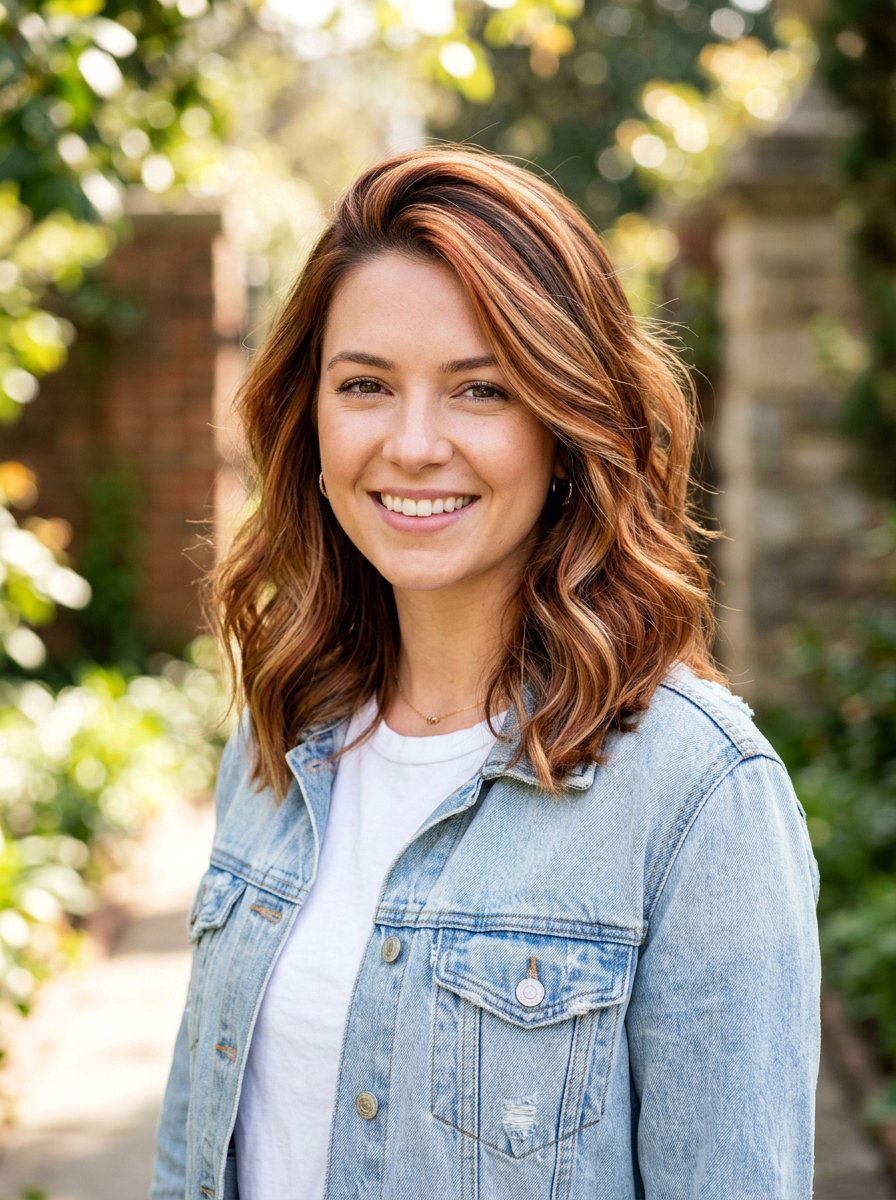 Copper Bronde Shoulder Length Hair - 20 trendy copper hair color 2026 - 20 trendy copper hair color 2026