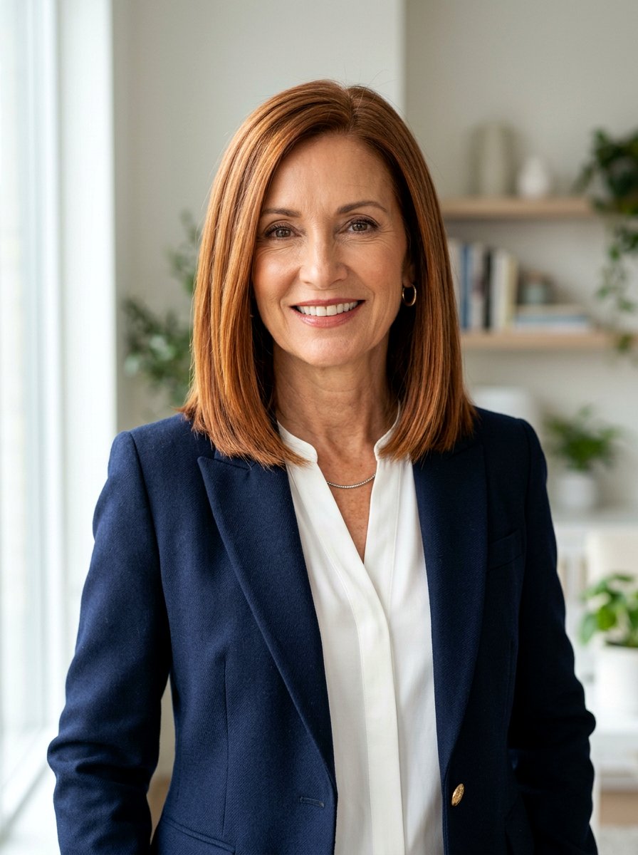 Copper Bronze Lob Haircut - 20 copper refresh for mature women - 20 copper refresh for mature women