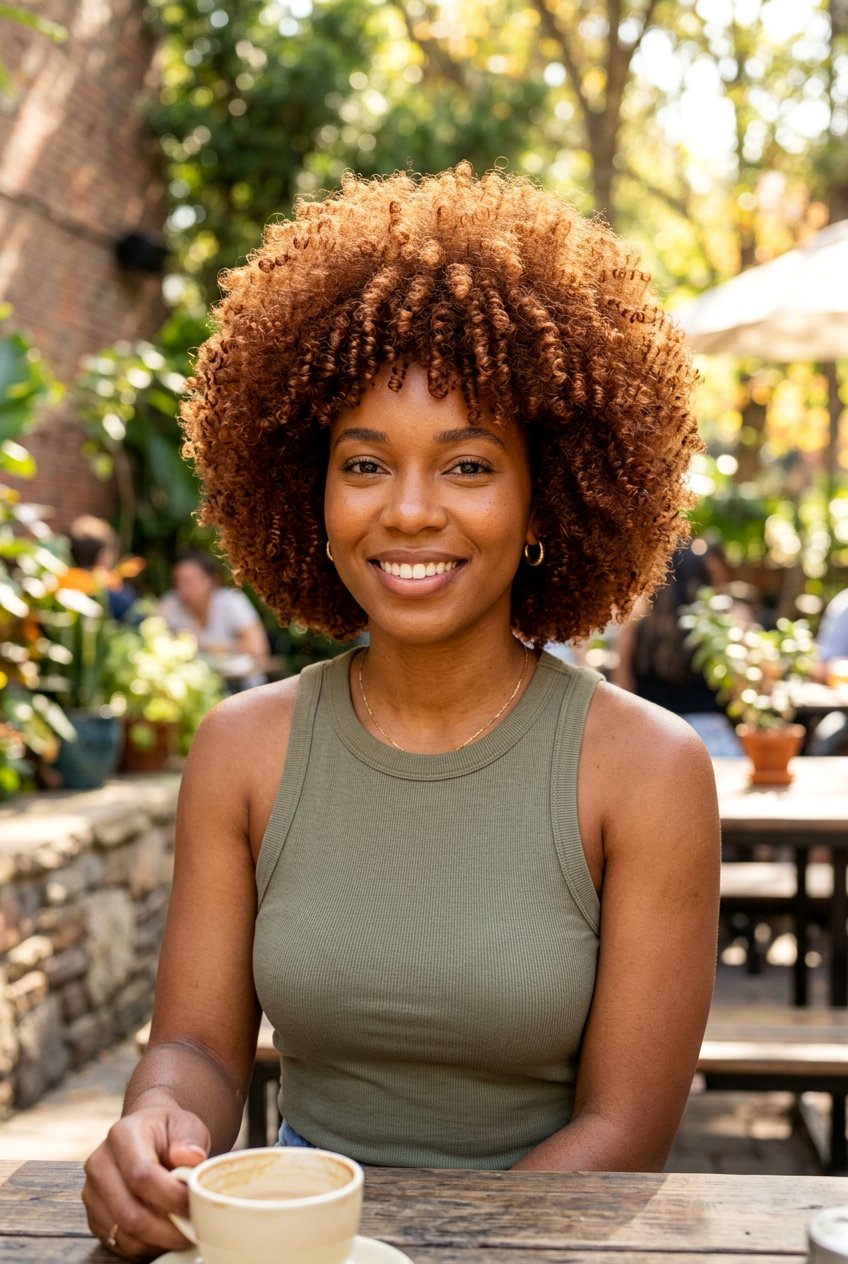 Copper Brown Afro For Brown Skin - 20 copper hair color for brown skin - 20 copper hair color for brown skin