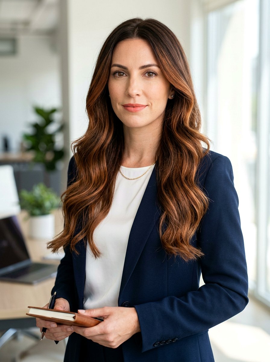 Copper Brown Balayage Long Layered Hair - 20 copper balayage for long layers - 20 copper balayage for long layers