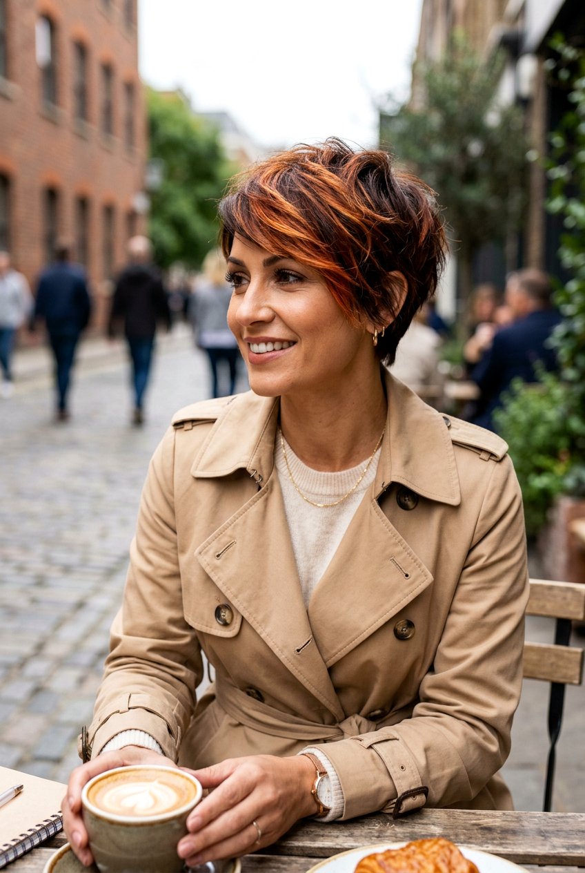 Copper Brown Balayage Pixie Bob - 20 brunette balayage for pixie bob - 20 brunette balayage for pixie bob