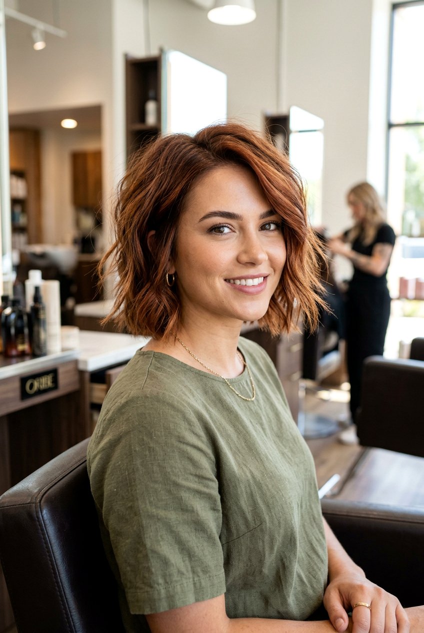 Copper Brown Bob - 20 bob hair color ideas for brunettes - 20 bob hair color ideas for brunettes