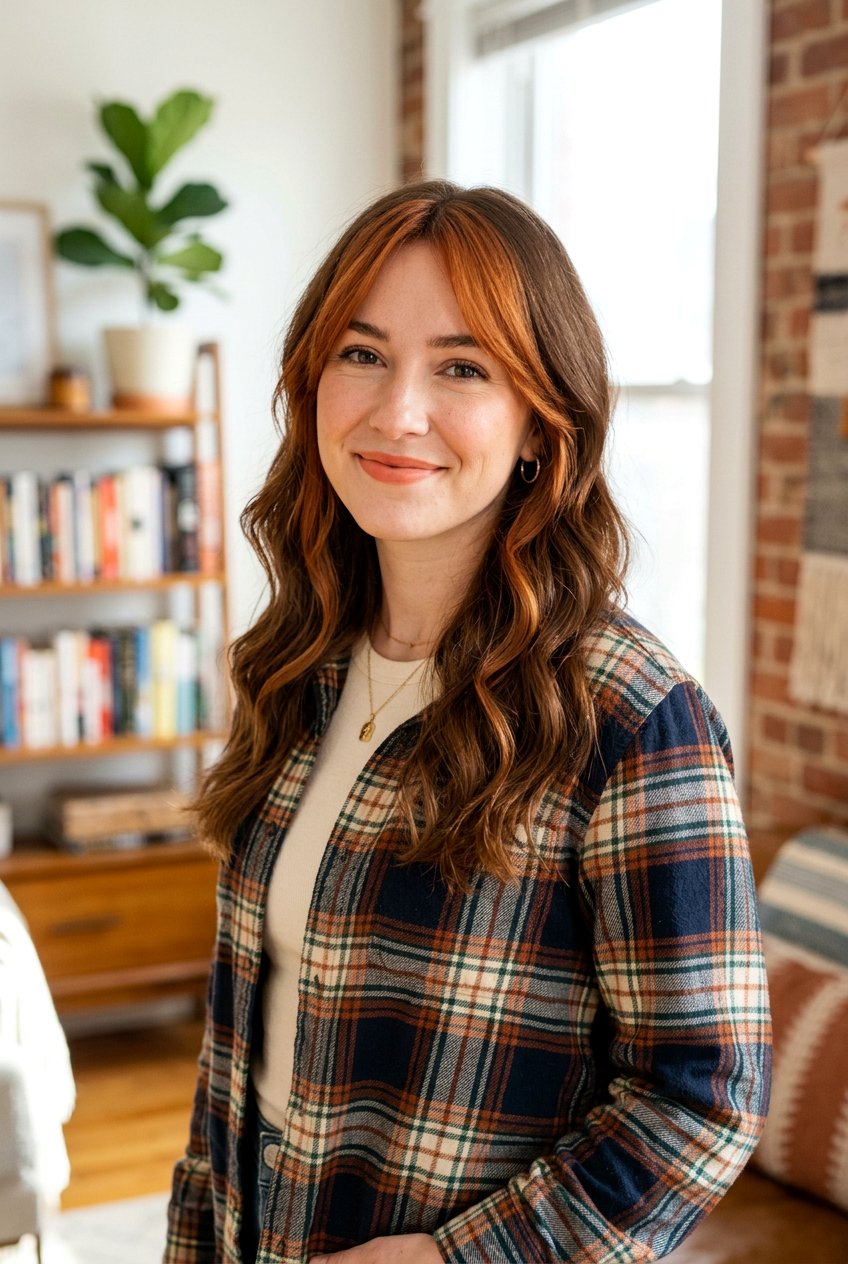 Copper Brown Face Framing - 20 autumn copper brown hair color - 20 autumn copper brown hair color