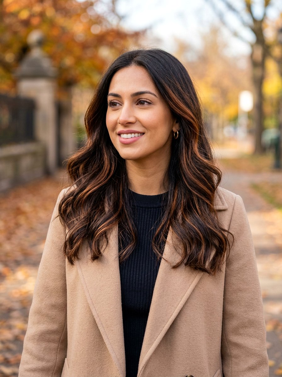 Copper Brown Highlights On Brunette Hair - 20 copper brown hair color for fall - 20 copper brown hair color for fall