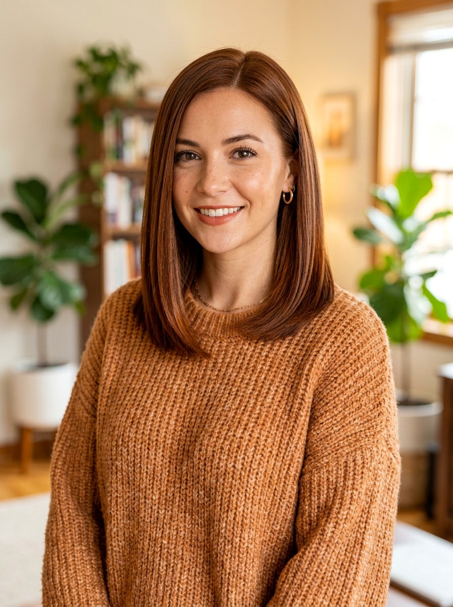 Copper Brown Lob Haircut - 20 copper brown hair color for fall - 20 copper brown hair color for fall