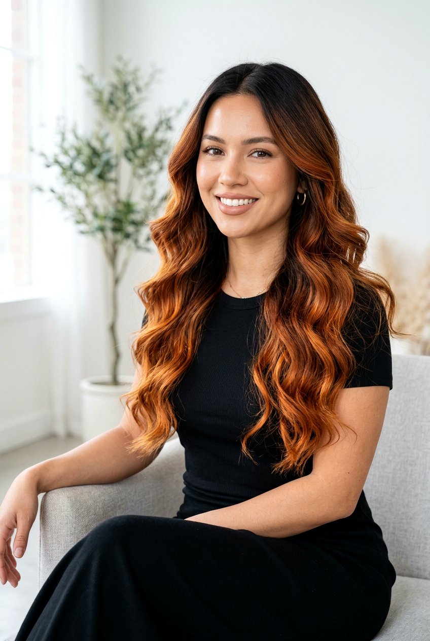 Copper Brown Ombre Hair - 20 low maintenance red brunette hair color - 20 low maintenance red brunette hair color