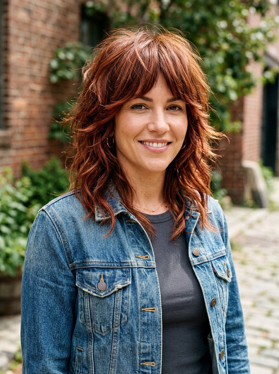 Copper Brown Shag Haircut - 20 red brown hair color for winter - 20 red brown hair color for winter