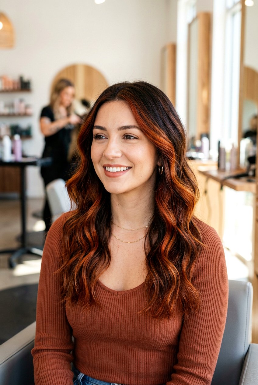 Copper Brunette Balayage - 20 mature women brunette balayage ideas - 20 mature women brunette balayage ideas