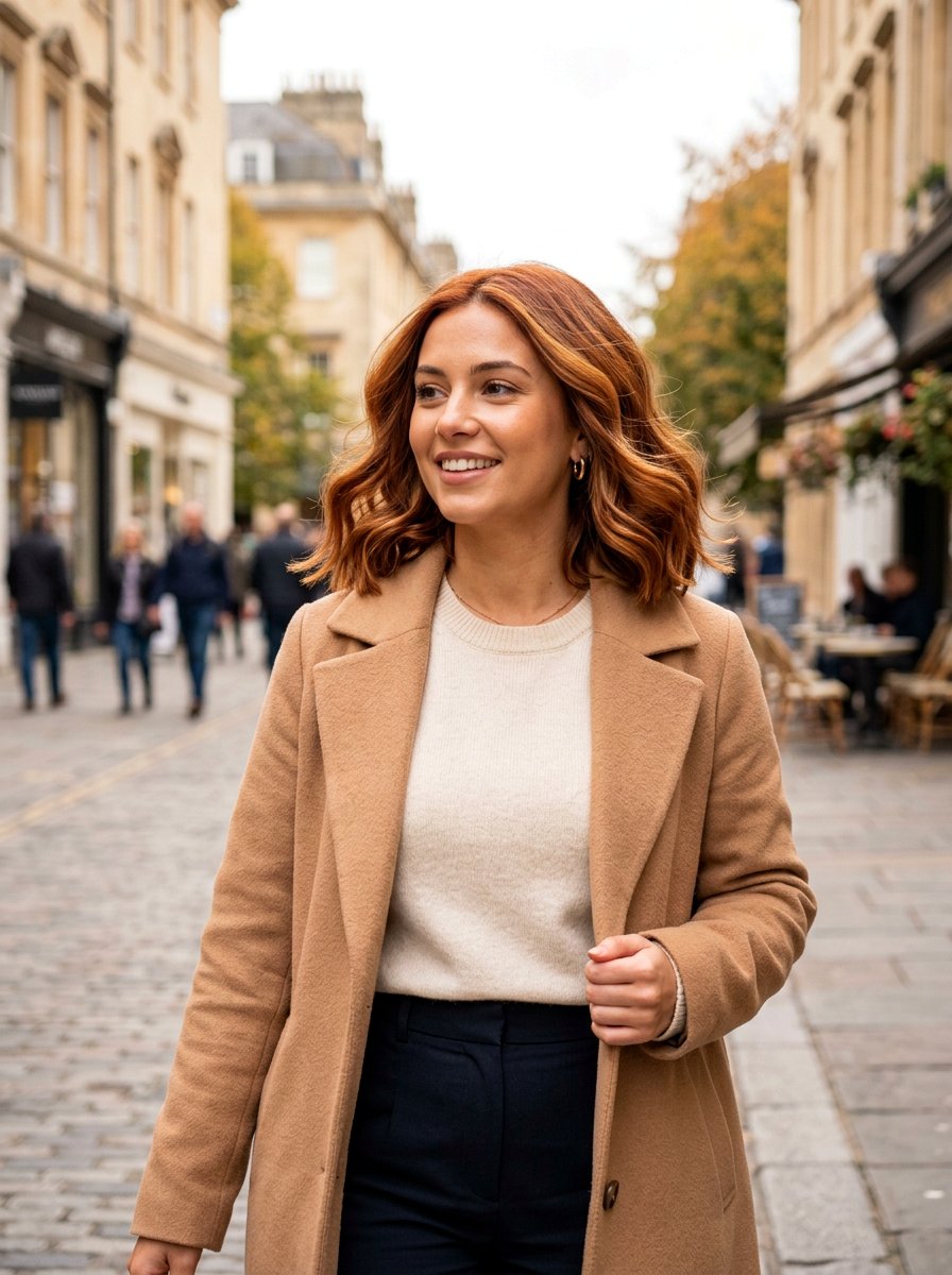 Copper Caramel Lob - 20 copper lob hair color ideas - 20 copper lob hair color ideas