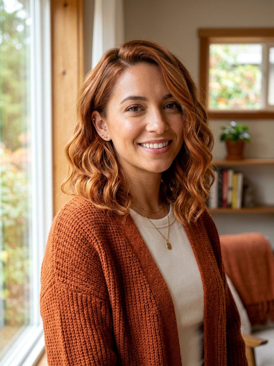 Copper Caramel Lob - 20 copper bob hair color ideas - 20 copper bob hair color ideas