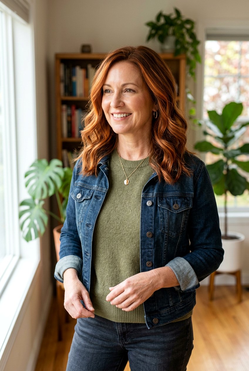 Copper Foilayage Medium Length - 20 mature women copper hair color ideas - 20 mature women copper hair color ideas