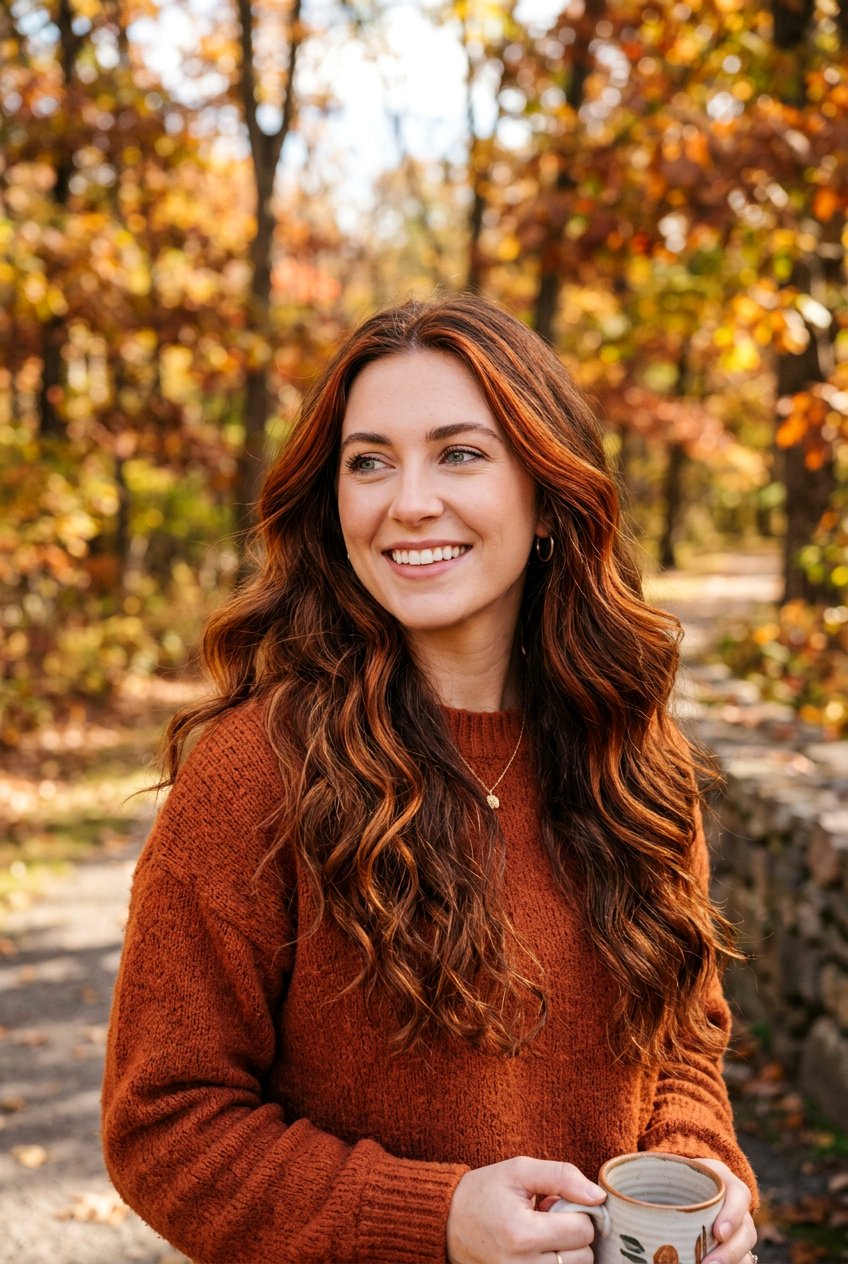 Copper Full Highlights on Brown Hair - 20 full highlights on brown hair - 20 full highlights on brown hair