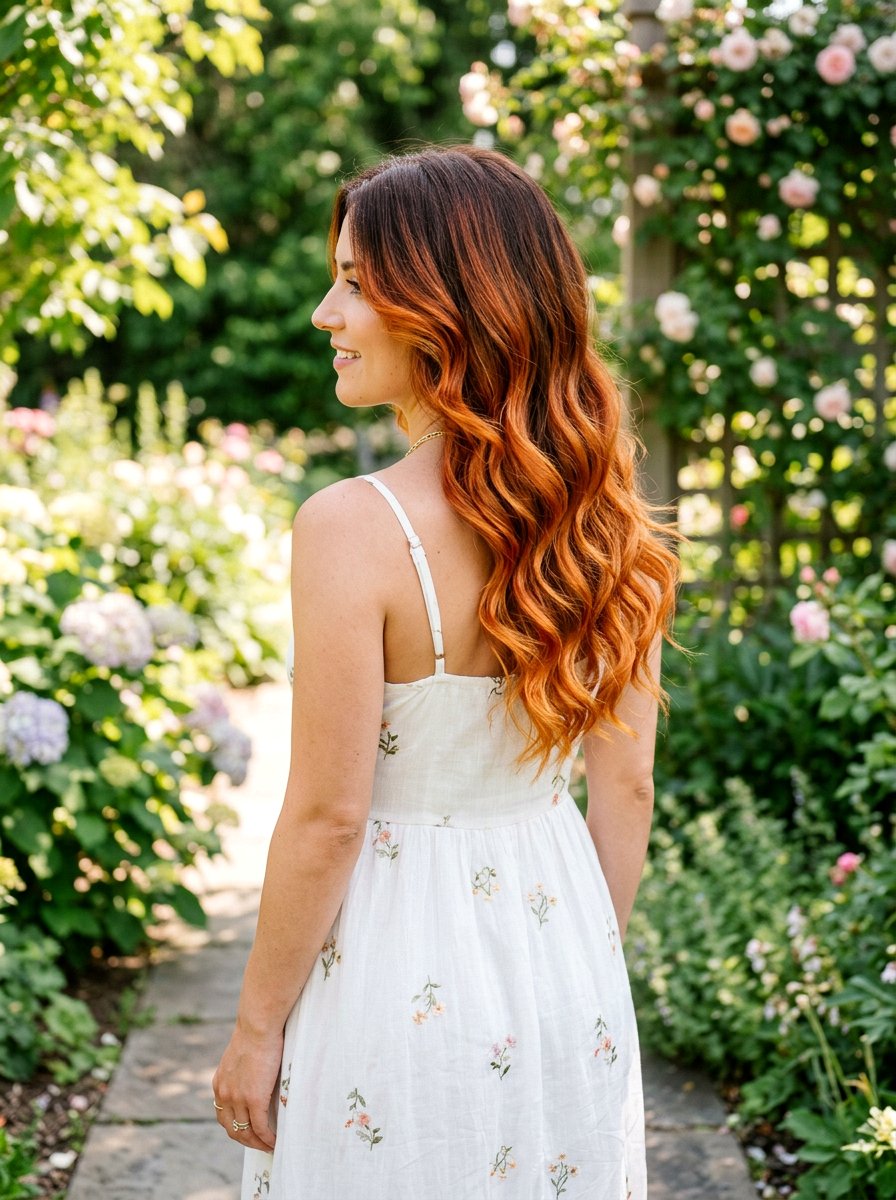 Copper Ginger Spice Balayage On Medium Brown Hair - 20 ginger spice balayage on brunette hair - 20 ginger spice balayage on brunette hair