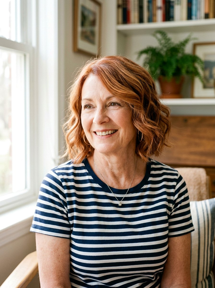 Copper Ginger Wavy Bob - 20 red refresh for older women - 20 red refresh for older women