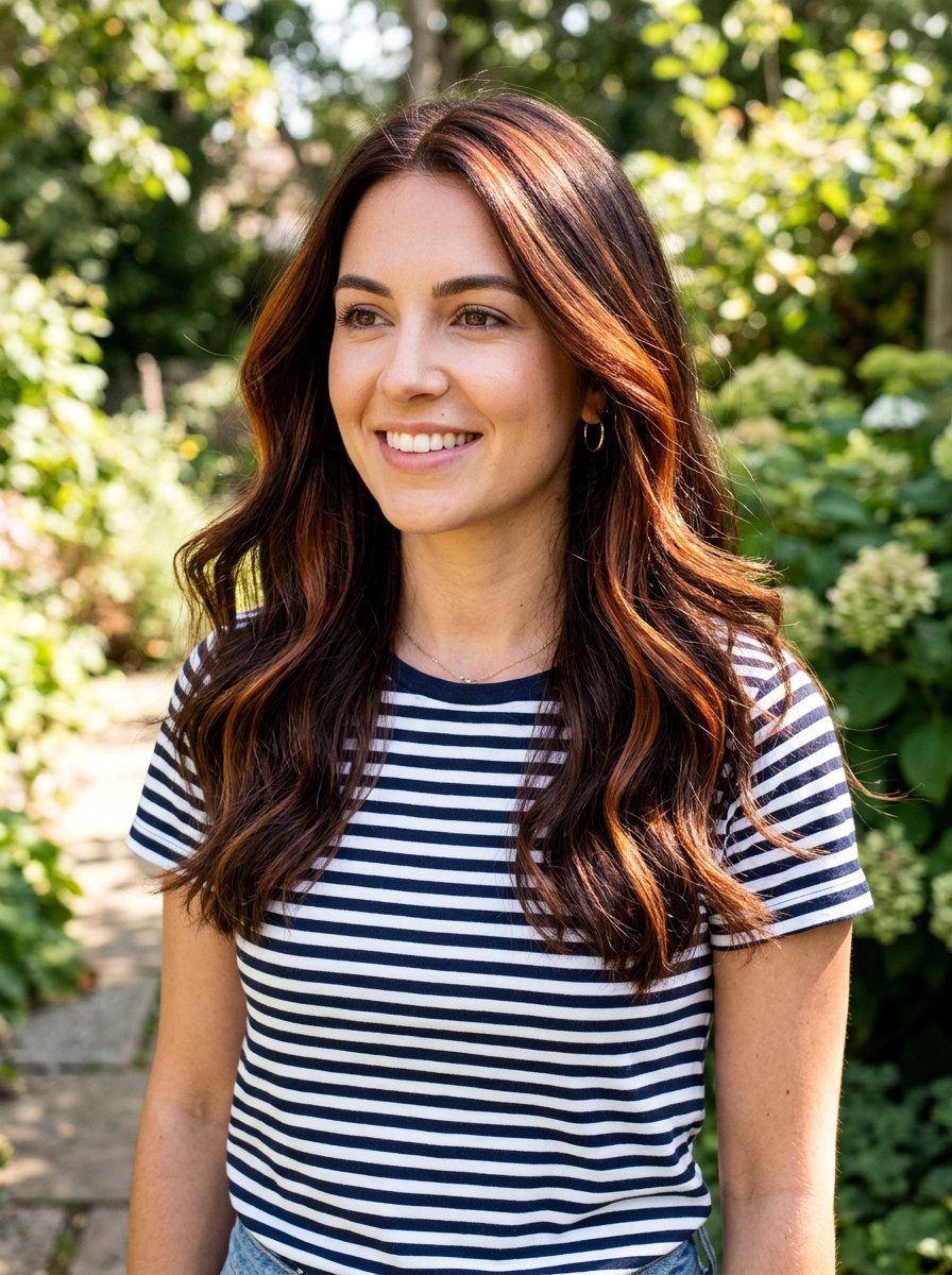 Copper Gloss Highlights - 20 copper gloss hair color ideas - 20 copper gloss hair color ideas