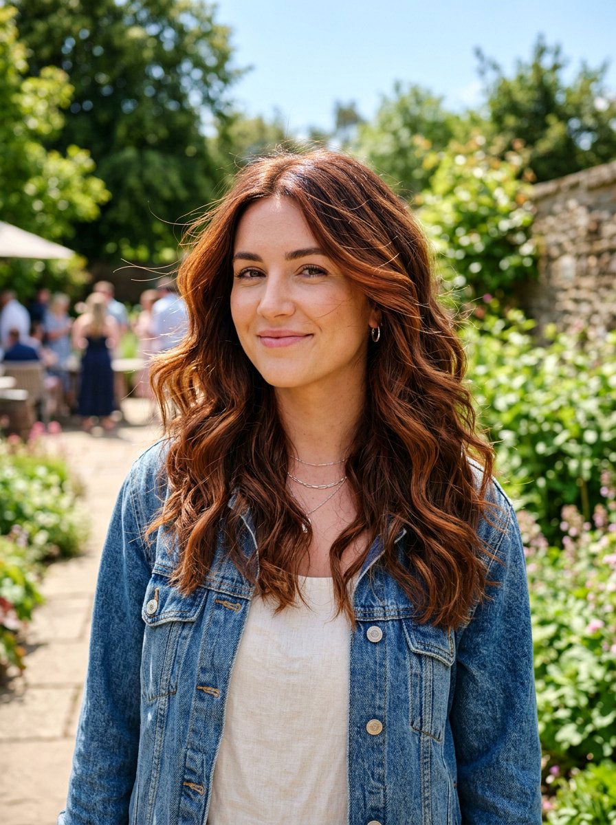 Copper Gloss On Brunette Balayage - 20 red gloss hair color for brunettes - 20 red gloss hair color for brunettes