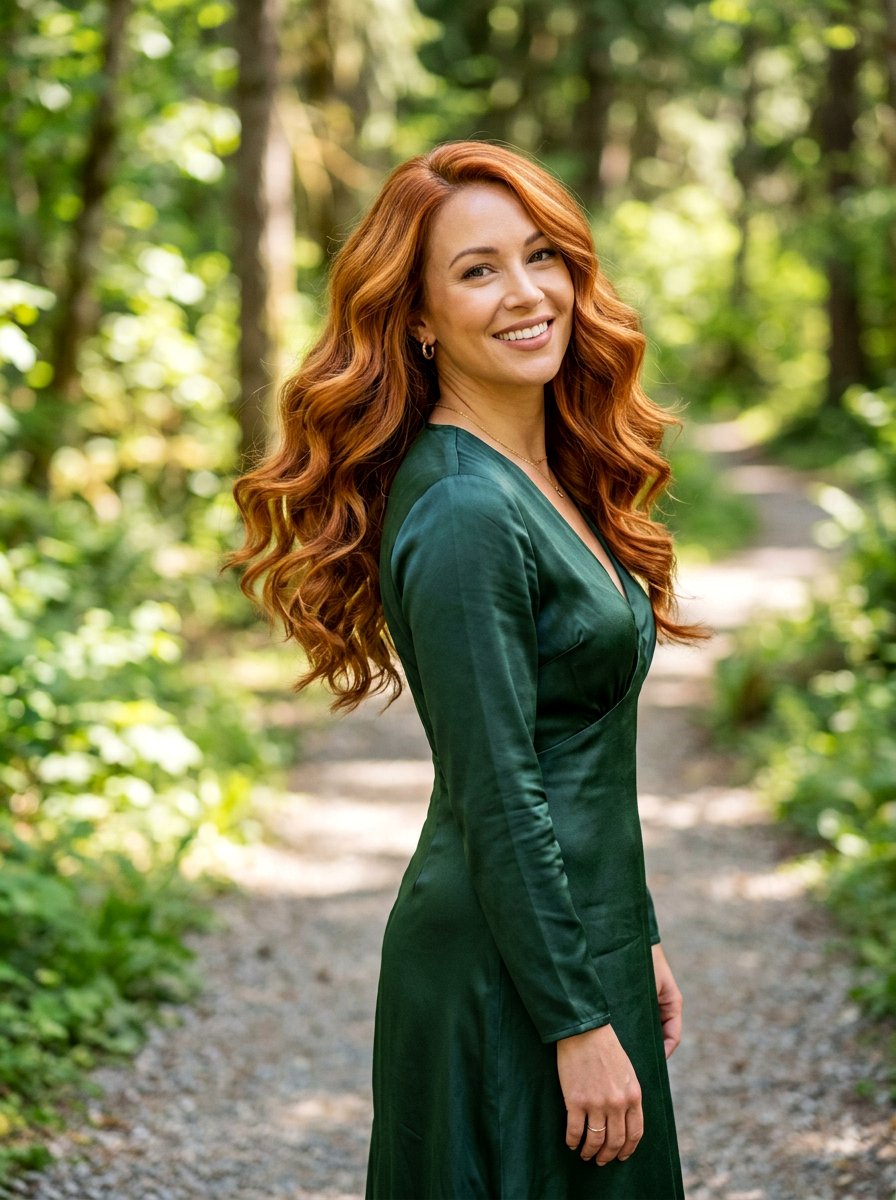 Copper Glow Waves - 20 old money waves hairstyle - 20 old money waves hairstyle