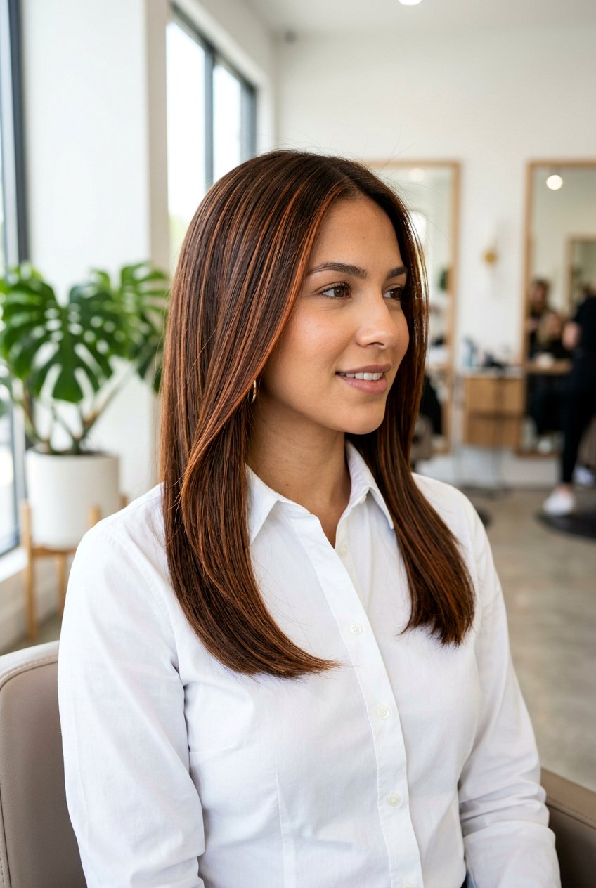 Copper Highlights Balayage on Brown Hair - 20 copper balayage on brown hair - 20 copper balayage on brown hair