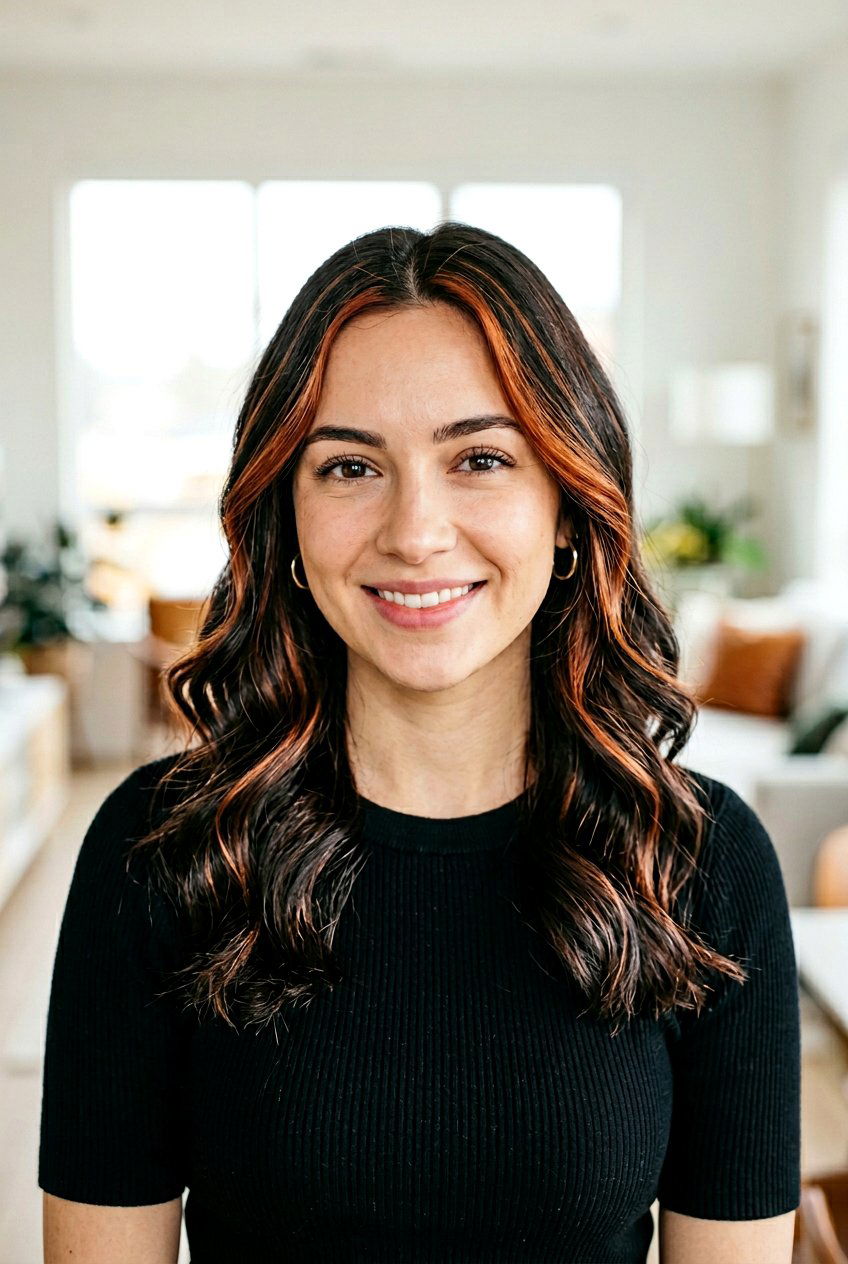 Copper Highlights On Dark Hair - 20 natural looking copper hair color - 20 natural looking copper hair color