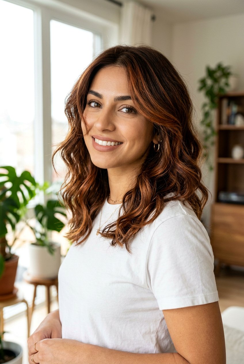 Copper Highlights On Olive Skin - 20 best red hair color for olive skin - 20 best red hair color for olive skin