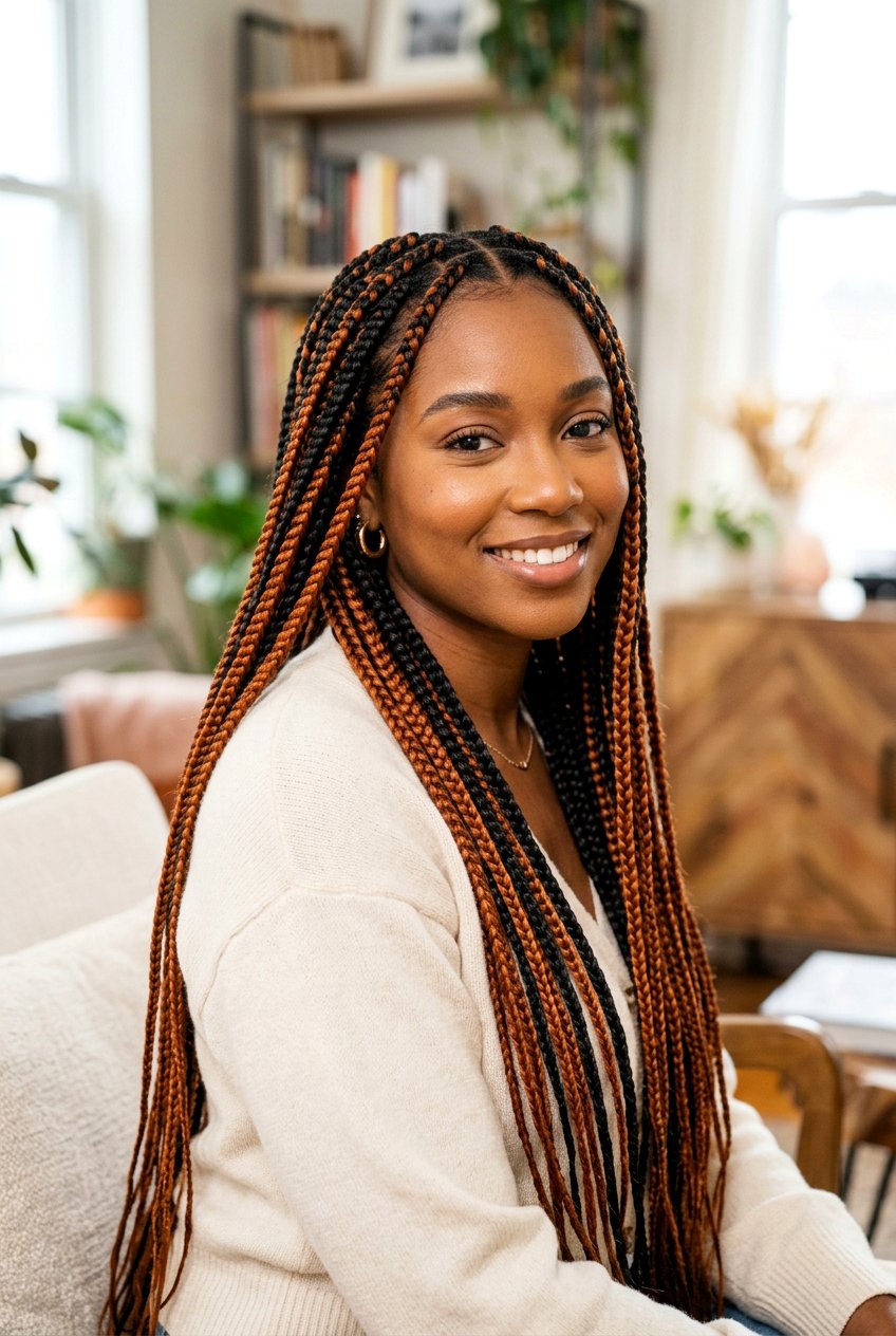 20 Stunning Black Hair With Copper Highlights to Try Now