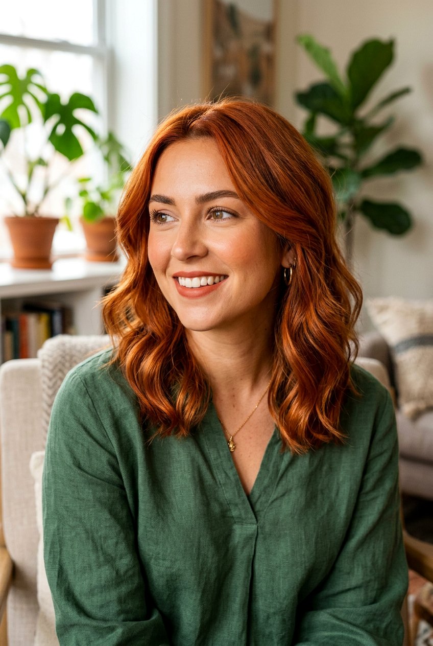 Copper Lob - 20 hair color ideas for lobs - 20 hair color ideas for lobs