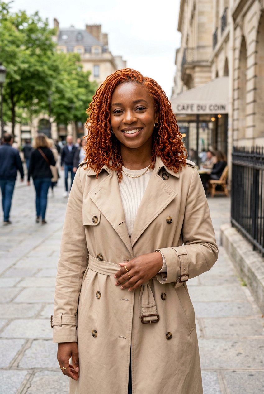 Copper Microlocs - 20 microlocs hairstyle ideas - 20 microlocs hairstyle ideas