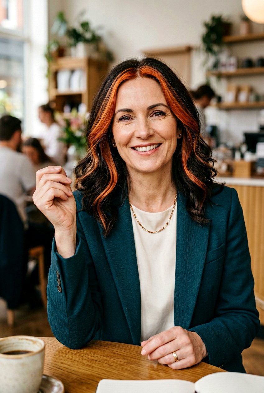 Copper Money Pieces On Brunette - 20 mature women copper hair color ideas - 20 mature women copper hair color ideas