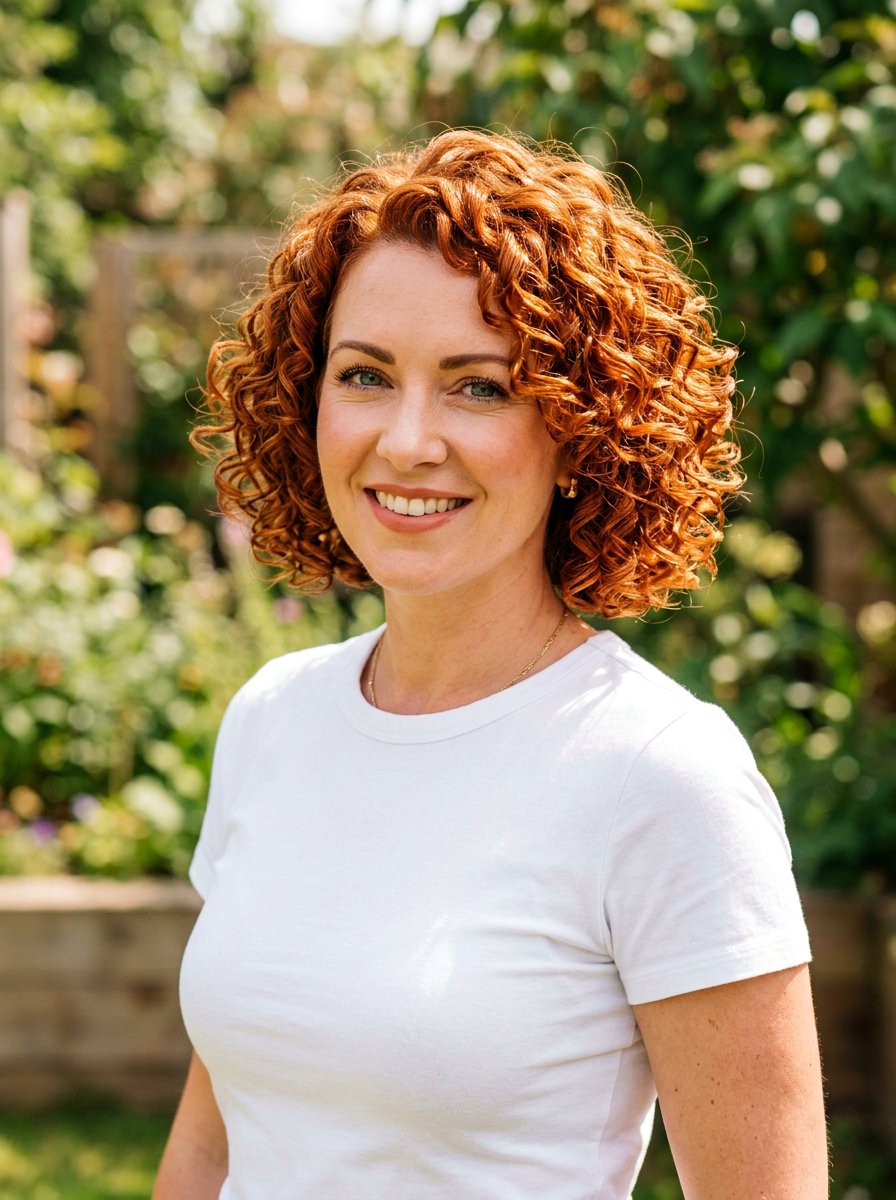 Copper Penny Curly Bob - 20 copper curly bob color ideas - 20 copper curly bob color ideas