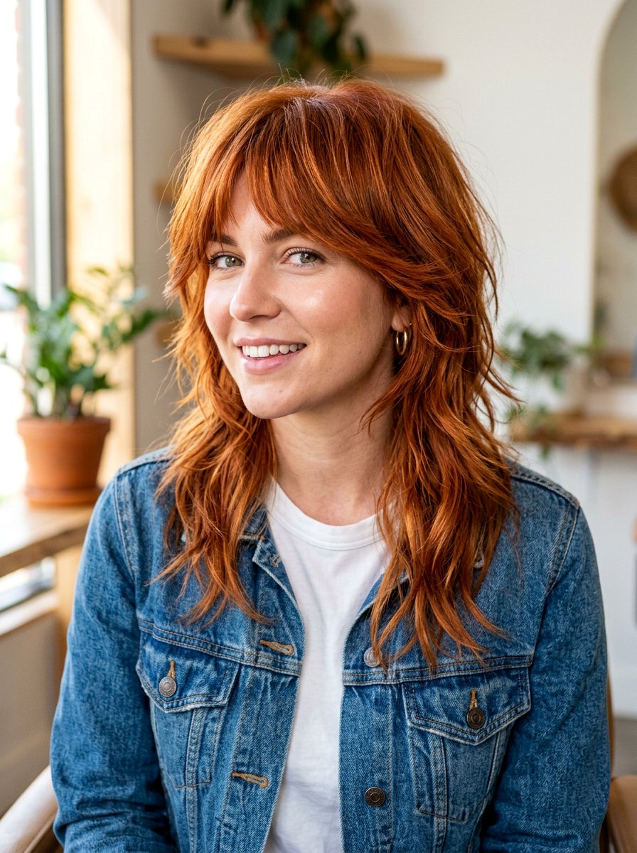 Copper Penny Shag Haircut - 20 copper shag hair color ideas - 20 copper shag hair color ideas