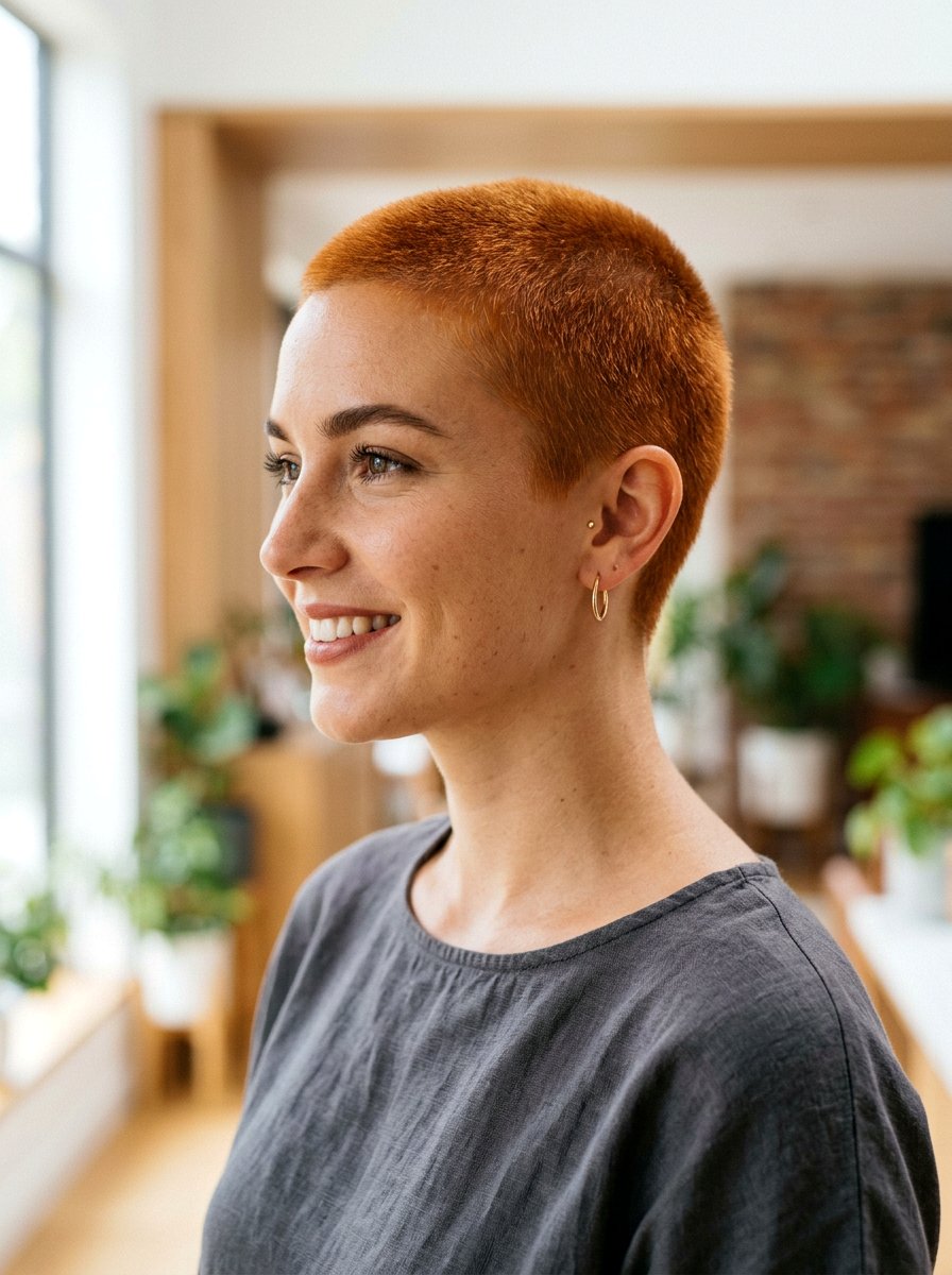 Copper Pixie Buzz Cut - 20 copper pixie hair color ideas - 20 copper pixie hair color ideas