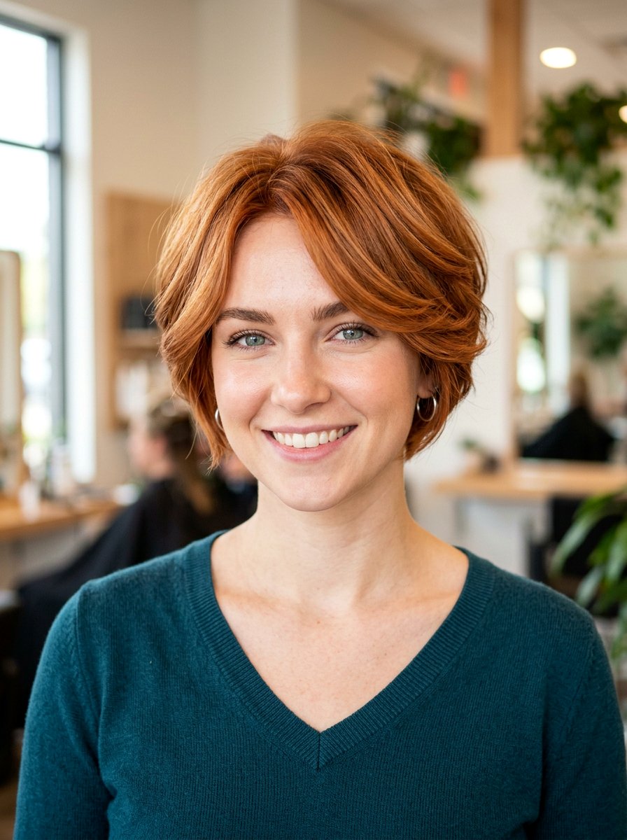 Copper Pixie With Face Framing Layers - 20 copper pixie hair color ideas - 20 copper pixie hair color ideas