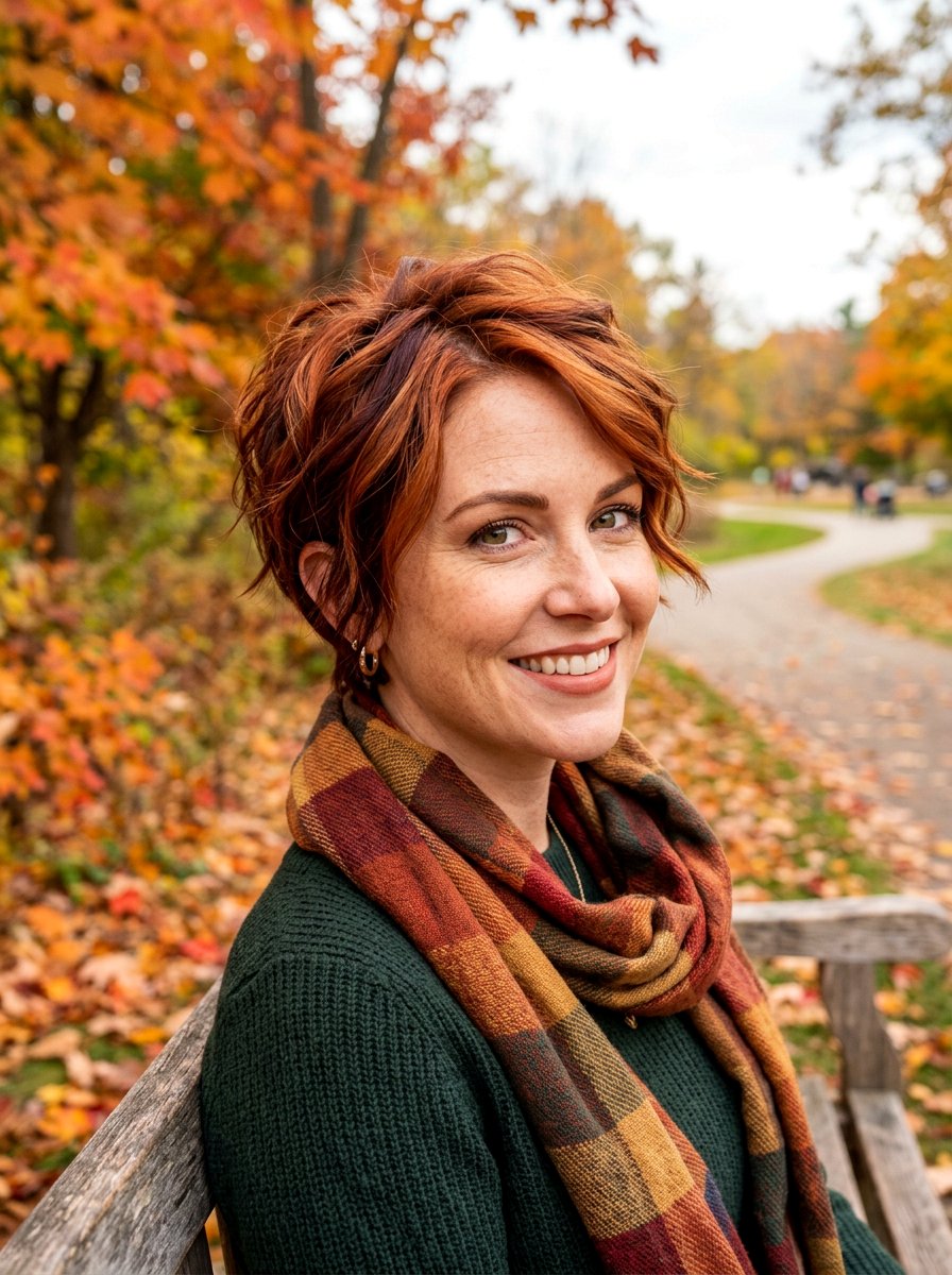 Copper Pixie With Lowlights - 20 copper pixie hair color ideas - 20 copper pixie hair color ideas