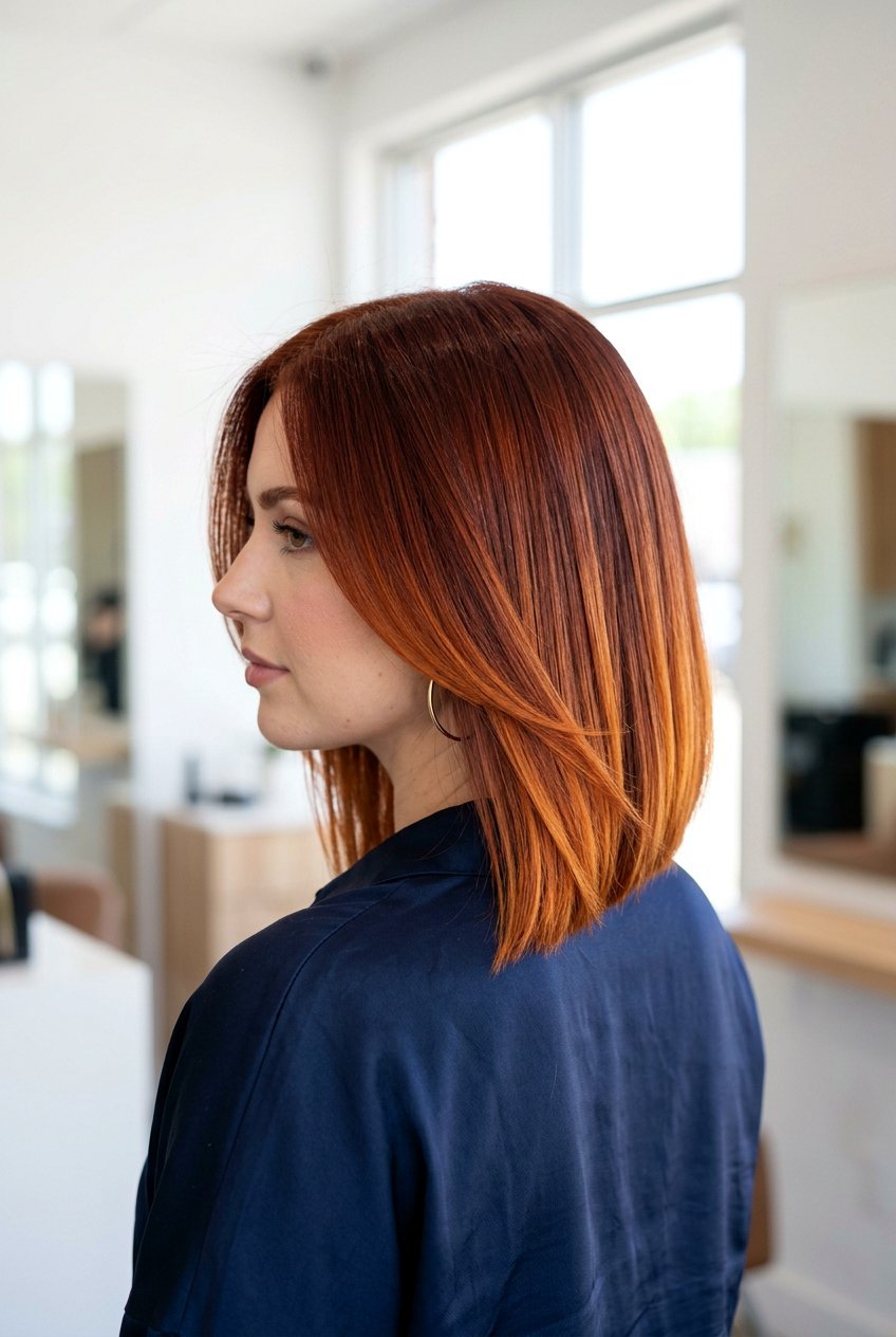 Copper Red Balayage for Short Hair - 20 copper red balayage - 20 copper red balayage