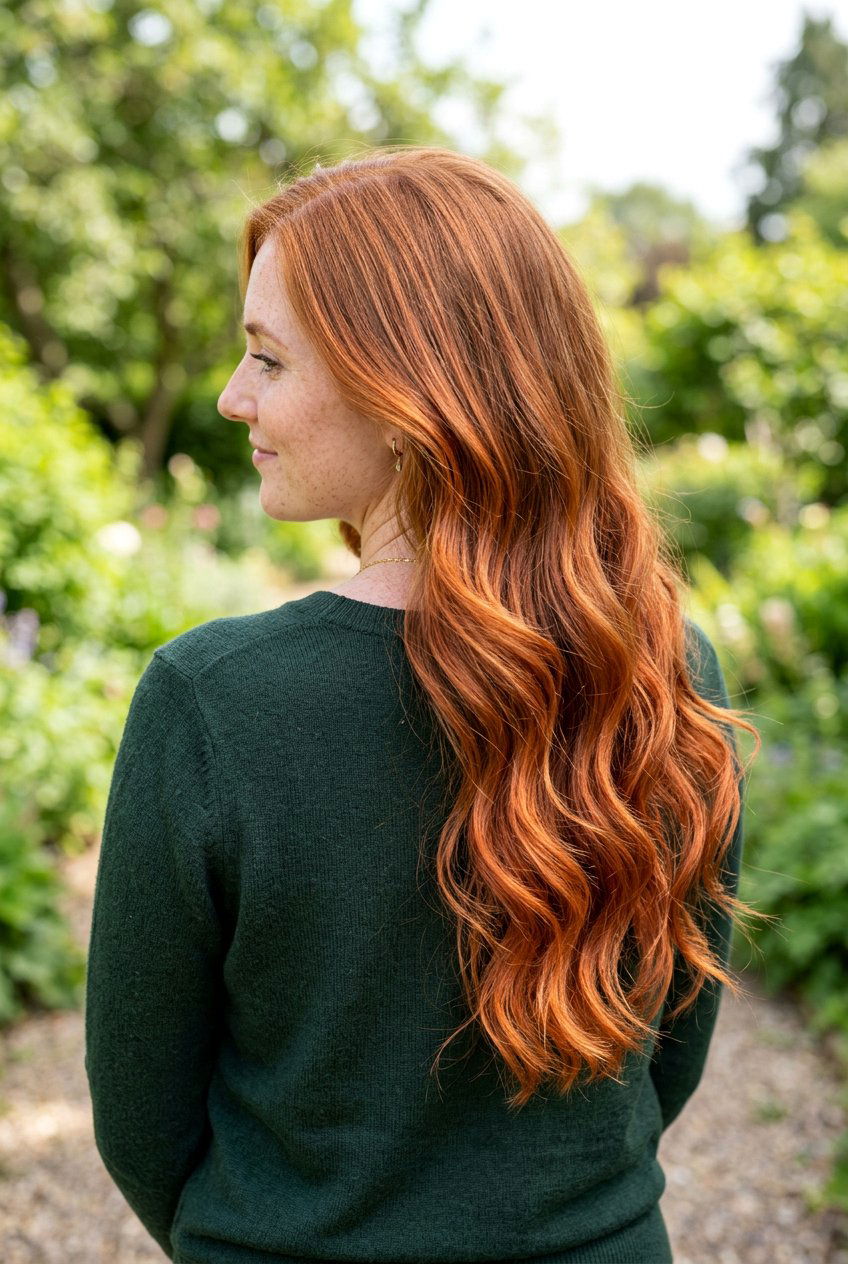 Copper Red Balayage on Natural Redheads - 20 copper red balayage - 20 copper red balayage