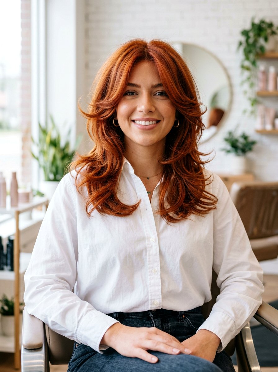 20 Trendy Copper Butterfly Haircut Color Ideas to Try Now