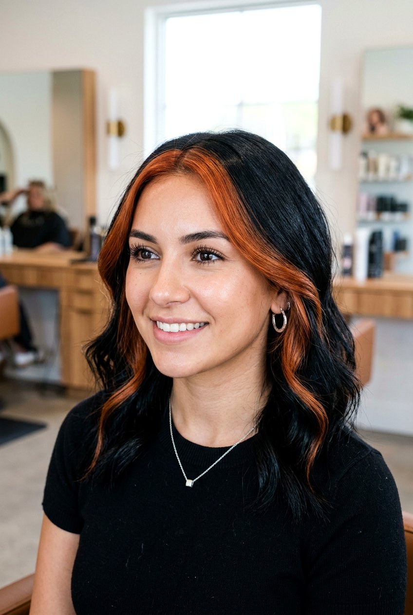 20 Bold Copper Red Money Piece Hair Ideas To Try Right Now